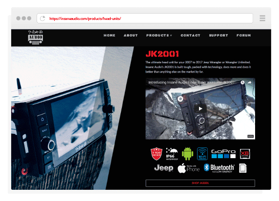 Creative 7 Designs e-Commerce Website Design: Insane Audio
