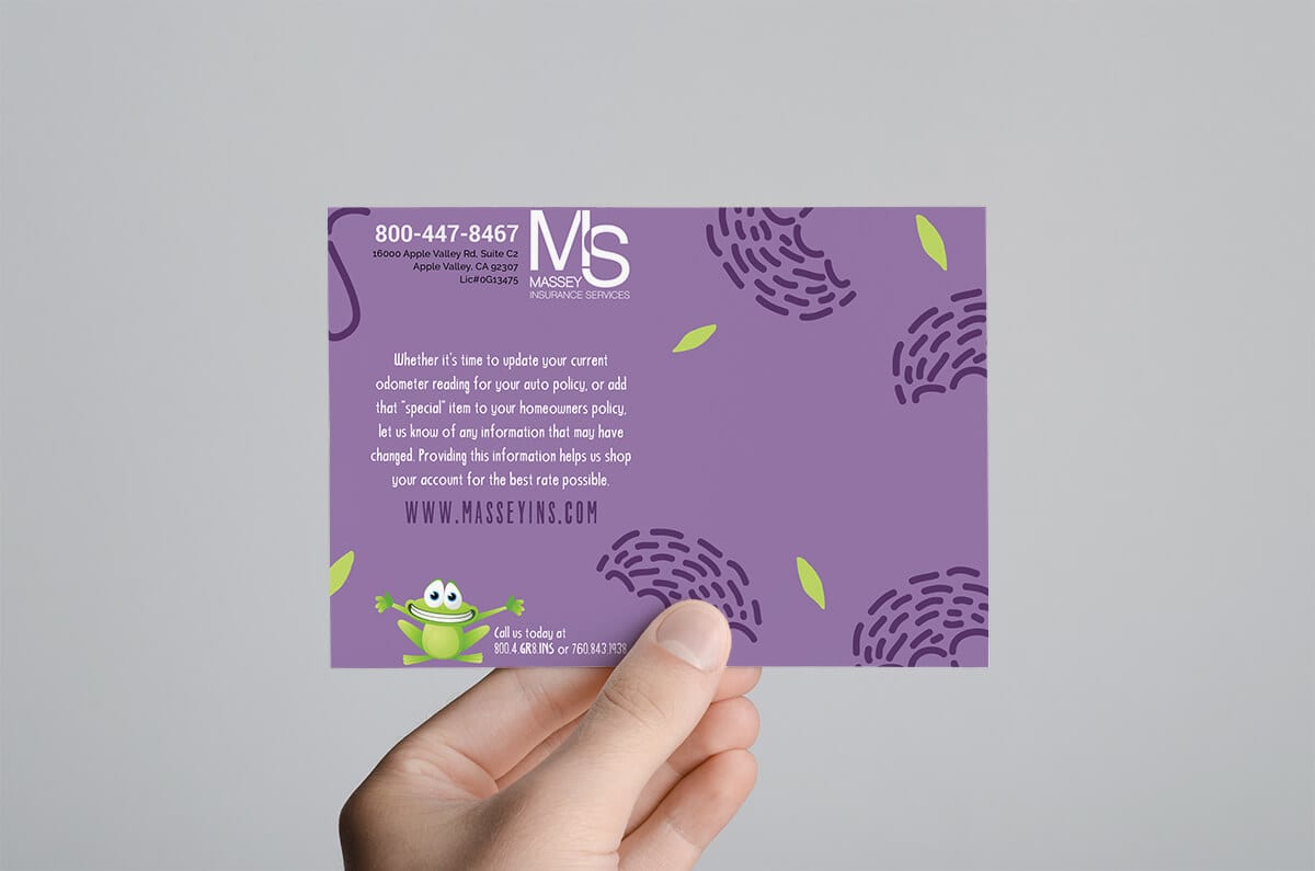 Massey Postcard Design by Creative 7 Designs